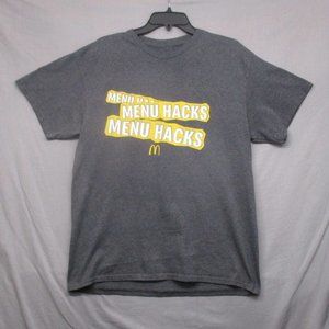 Mcdonald's Graphic Print Menu Hacks Gray Men Size | L